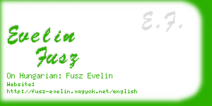 evelin fusz business card